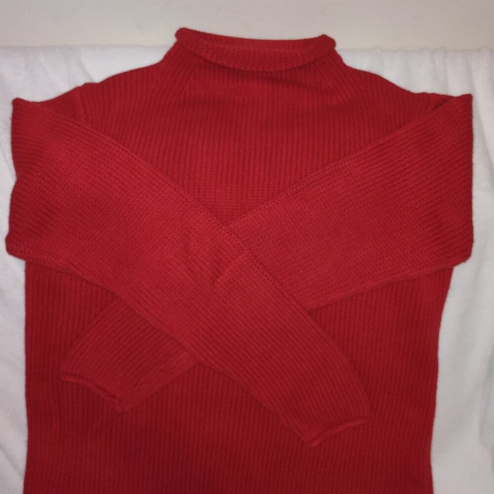 Vintage J. Crew cotton roll neck sweater, sz S